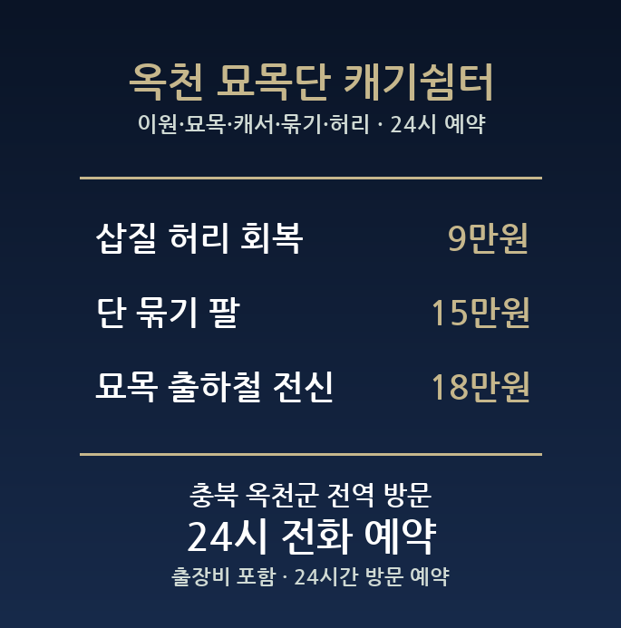옥천 출장마사지 - 이원 묘목 캐서 묶기 허리 팔 방문 홈케어