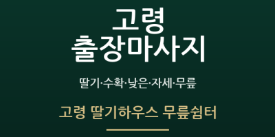 고령 딸기하우스 무릎쉼터